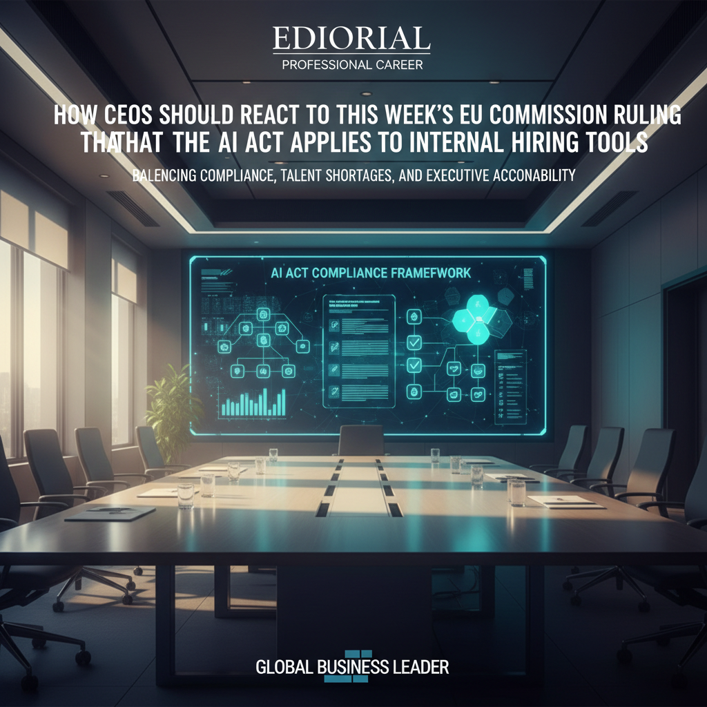CEOs: How to React to EU AI Act Ruling on Internal Hiring Tools